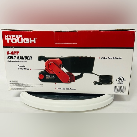 New Hyper Tough 6-Amp Belt Sander, 3 x 18-Inch, Corded BRAND NEW NEVER USED! - Picture 4 of 5